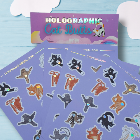 Holographic Cat Butts Sticker set 🐈