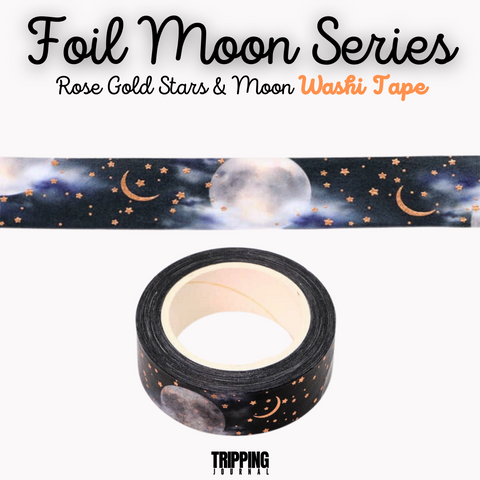 Rose Gold Foil Moon: Washi Tape