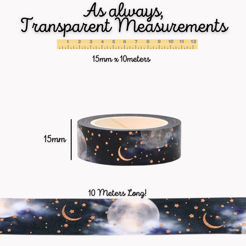 Rose Gold Foil Moon: Washi Tape