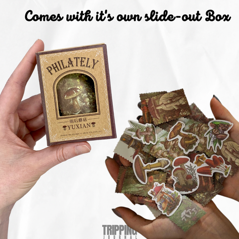 60-piece Vintage Mushroom Sticker set